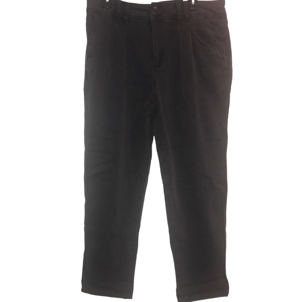 New Sonoma Black Jeans Misses 16 Relaxed Front Pleats NWT
